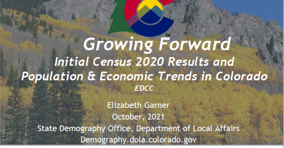 Plenary Session 6: Colorado’s Changing Population